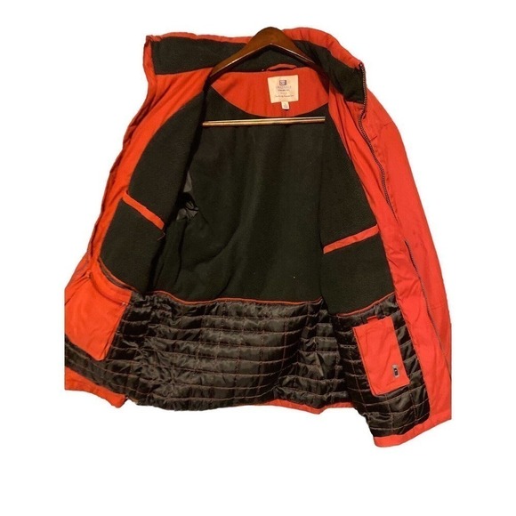 Faded Glory Originals Men's Size LargeThick Red Zip Jacket Zippered Hood Pockets - Picture 12 of 13